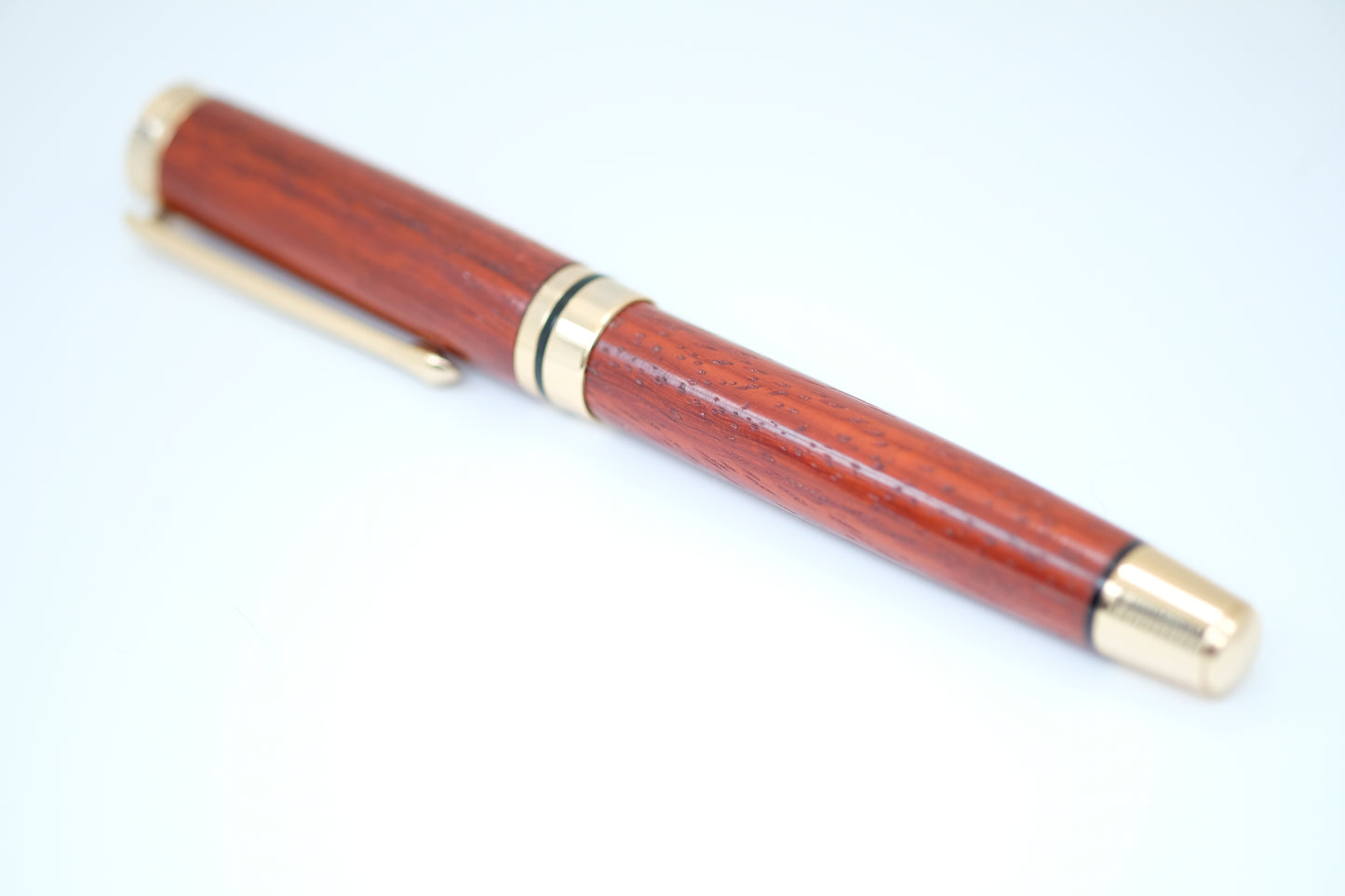 Orange Osage Beaufort Cyclone Gold & Black Chrome Fountain Pen