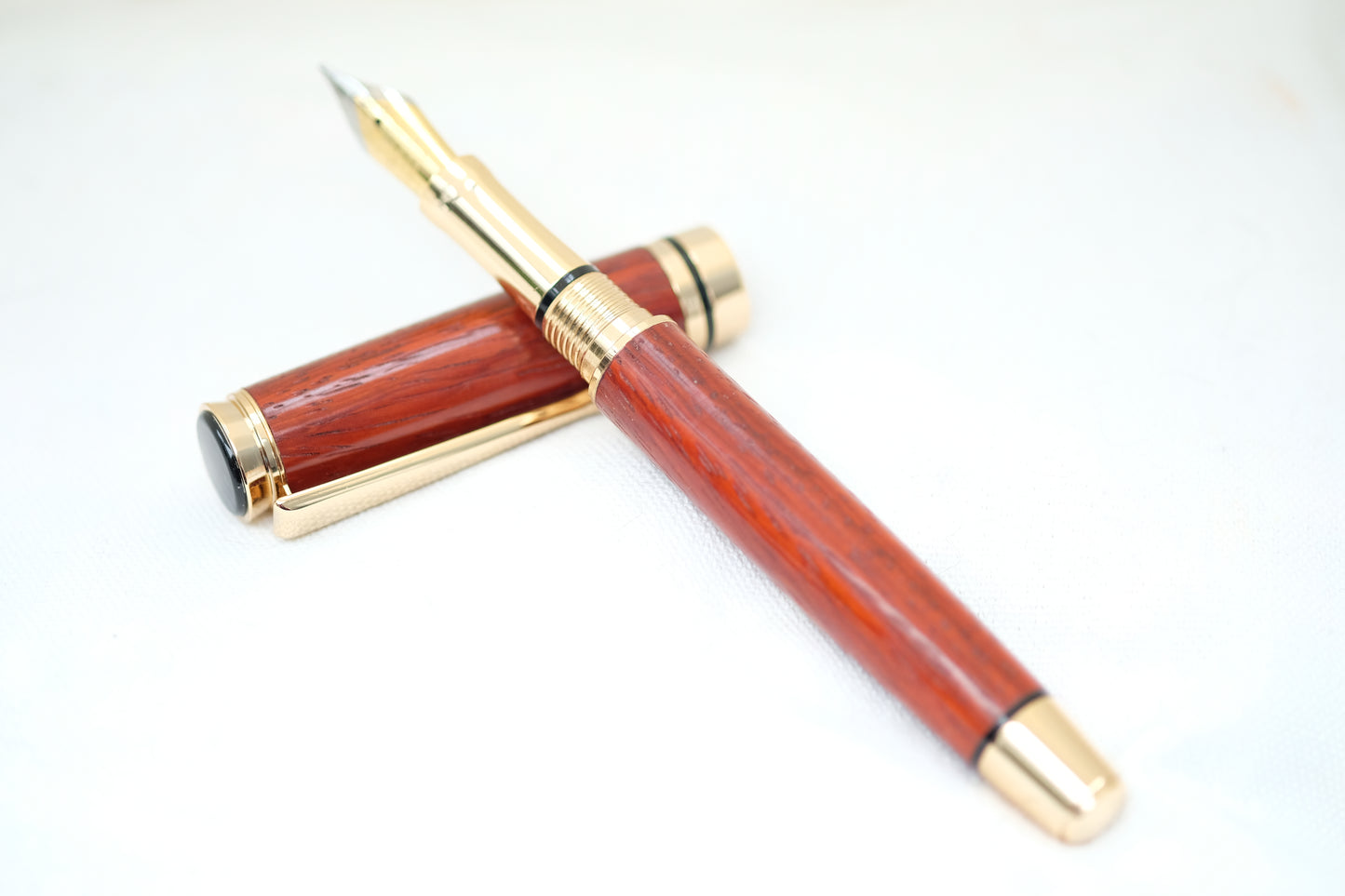 Orange Osage Beaufort Cyclone Gold & Black Chrome Fountain Pen
