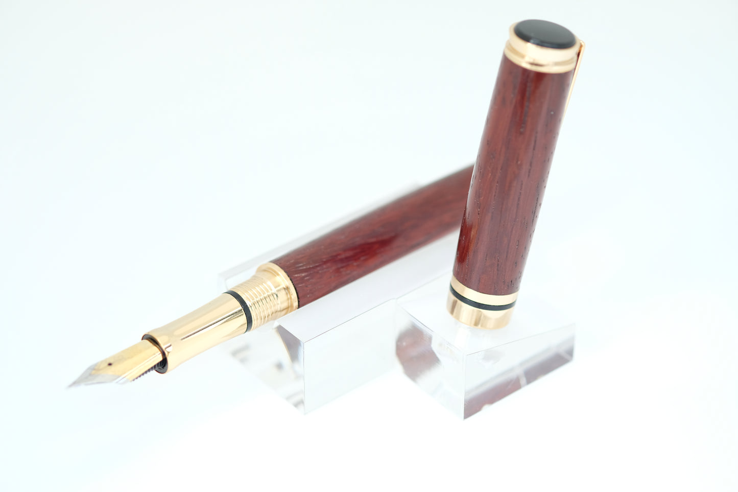Orange Osage Beaufort Cyclone Gold & Black Chrome Fountain Pen