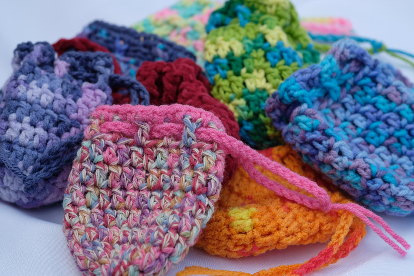 Crochet Drawstring Bag