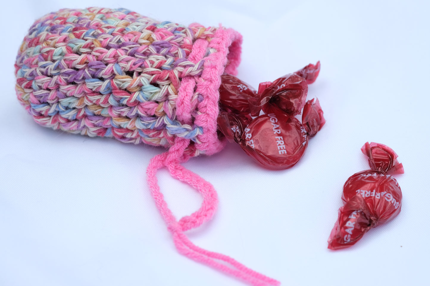 Crochet Drawstring Bag