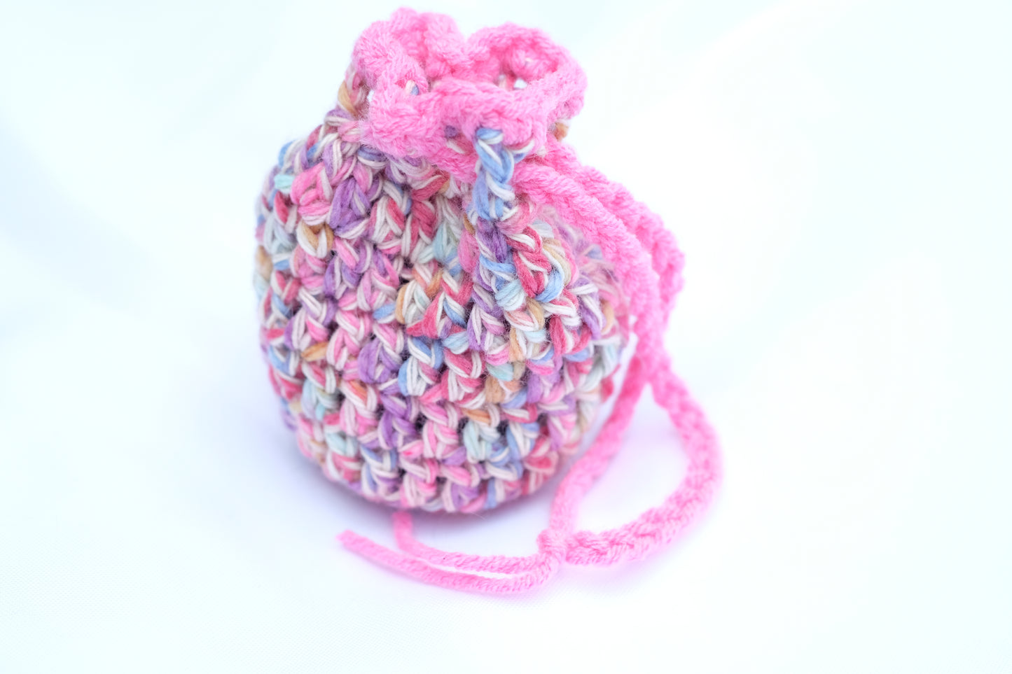 Crochet Drawstring Bag