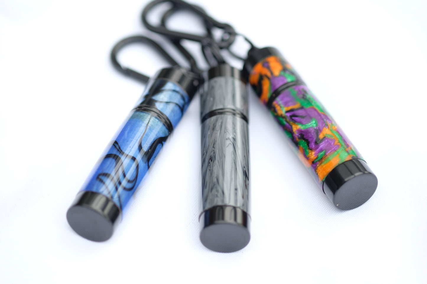 Black Chrome Lighter Key Ring (resin)