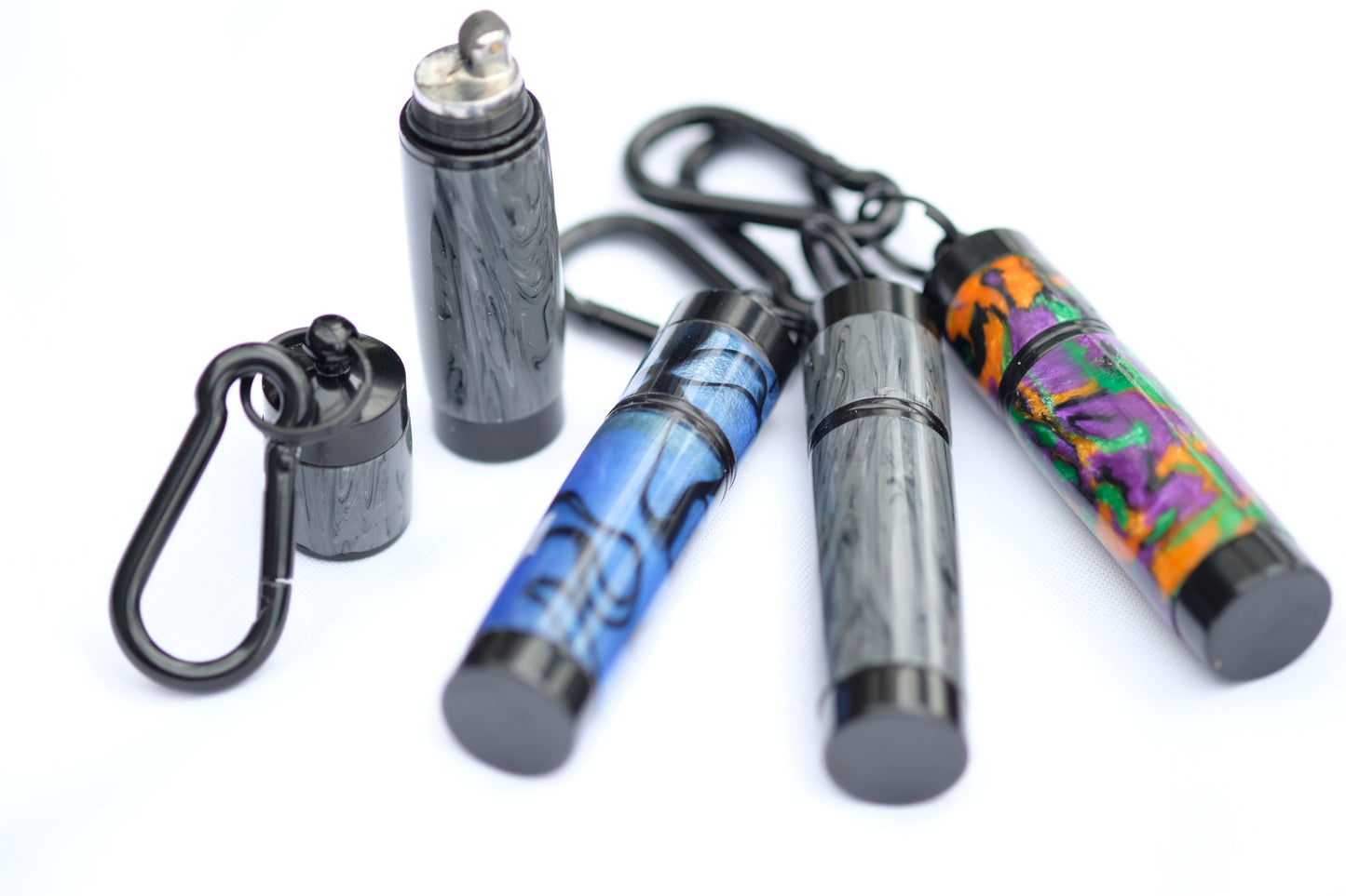 Black Chrome Lighter Key Ring (resin)