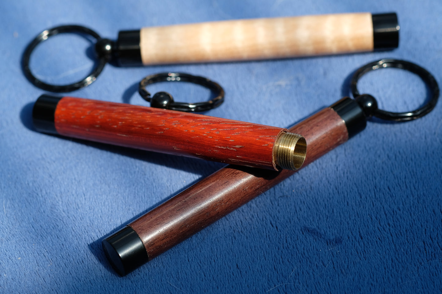 Black Chrome Secret Compartment Key Ring