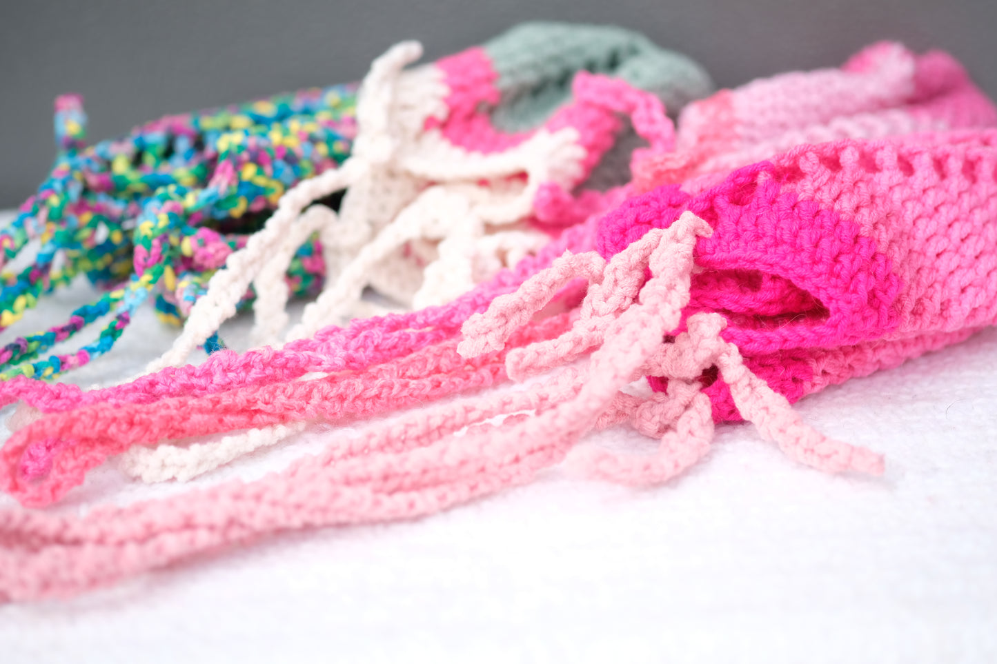 Crochet square bottom bag
