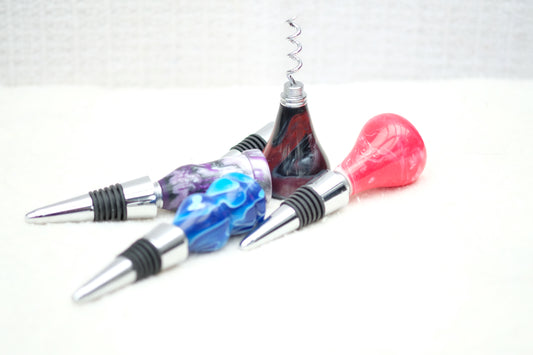 Corkscrew bottle stopper (resin)