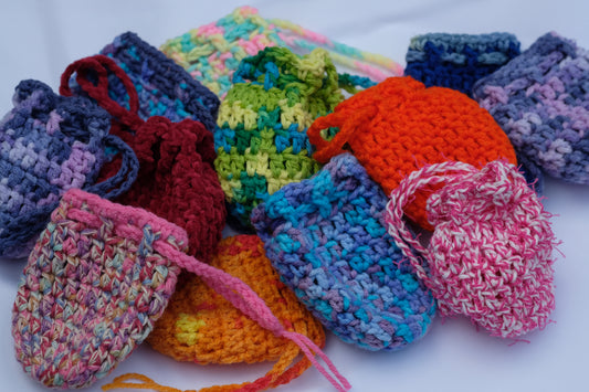Crochet Drawstring Bag