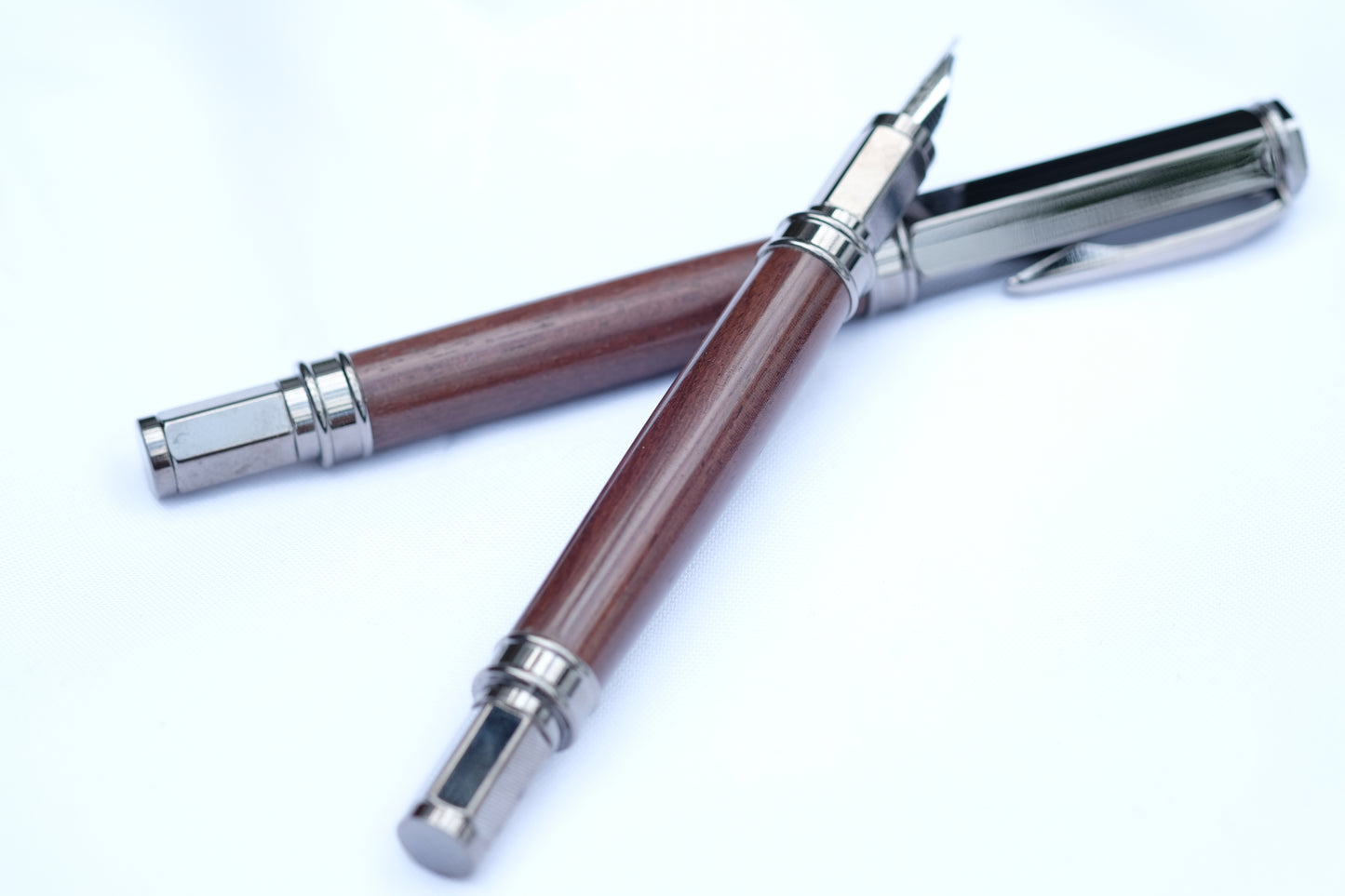 Purple Heart Vertex Fountain Pen with magnetic cap