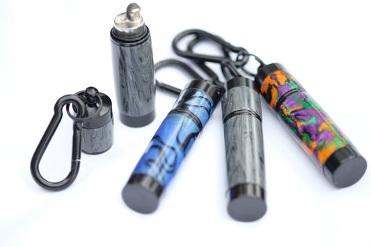 Black Chrome Lighter Key Ring (resin)
