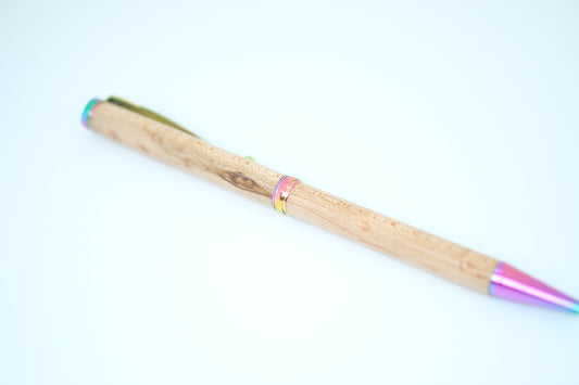 Bird's Eye Maple Fancy Slimline Chameleon Pen