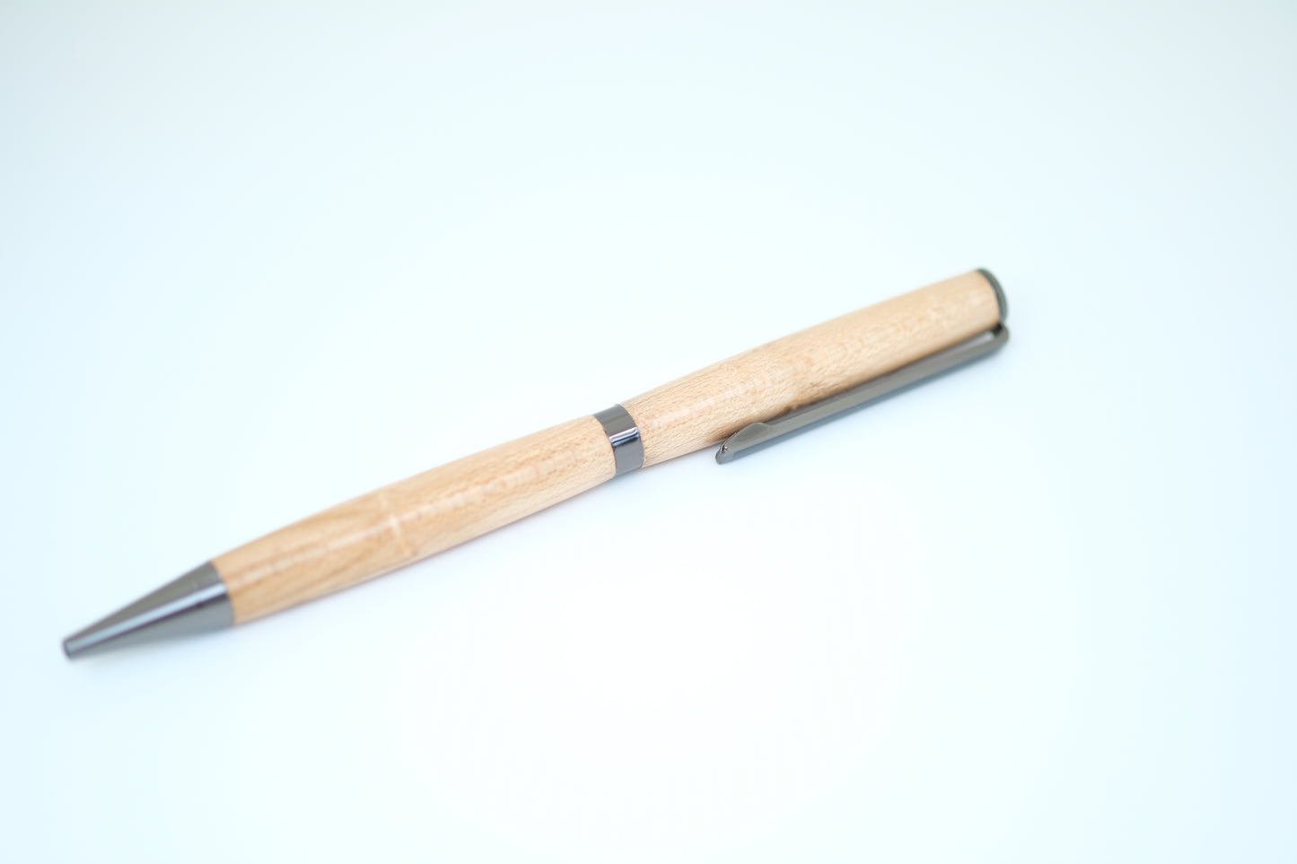 Bird's Eye Maple Slimline Gun Metal Pen