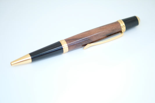 Black Walnut Borealis Gold Pen