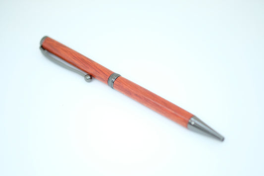 Bloodwood Fancy Slimline Gun Metal Pen