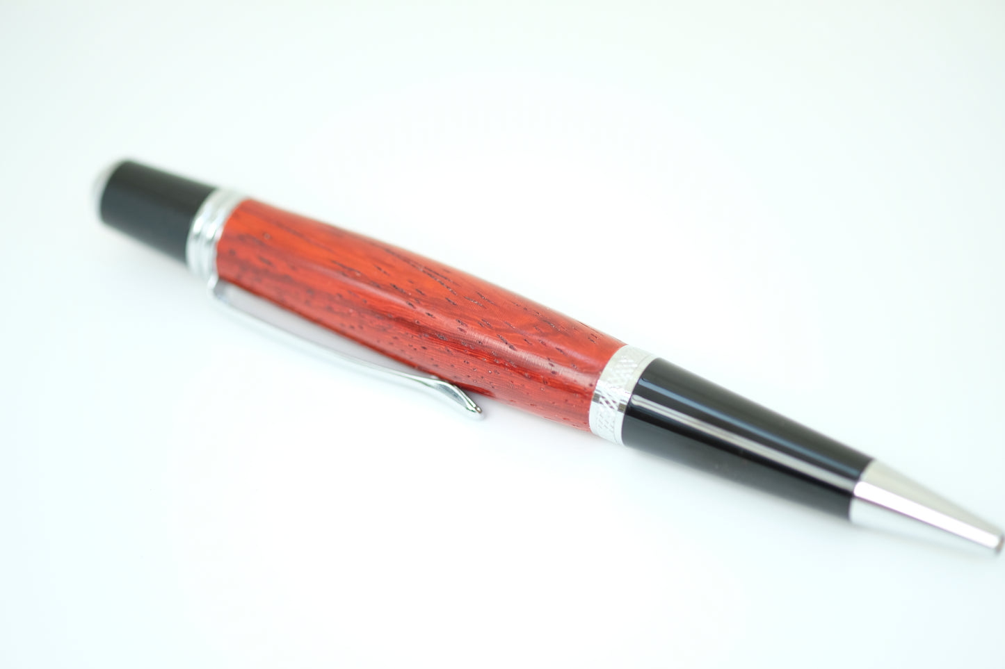 Orange Osage Borealis Chrome Pen