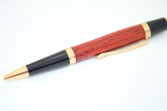 Orange Osage Borealis Gold Pen