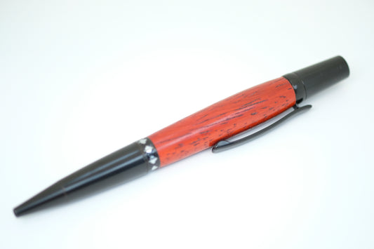 Orange Osage Maple Leaf Black Chrome Pen