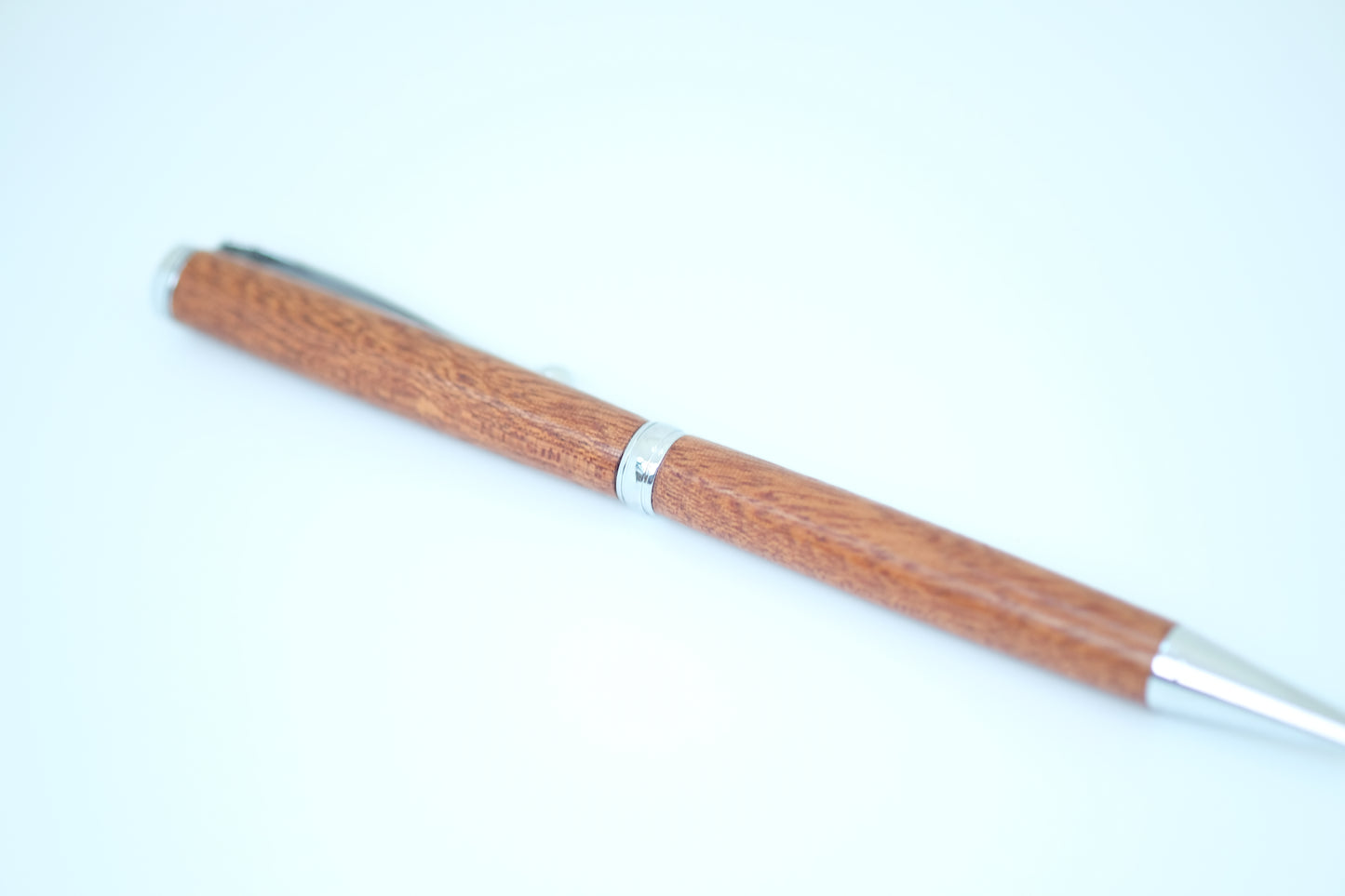 Sapele Fancy Slimline Chrome Pen