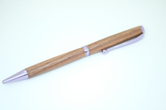 Black Walnut Fancy Slimline Purple Pen