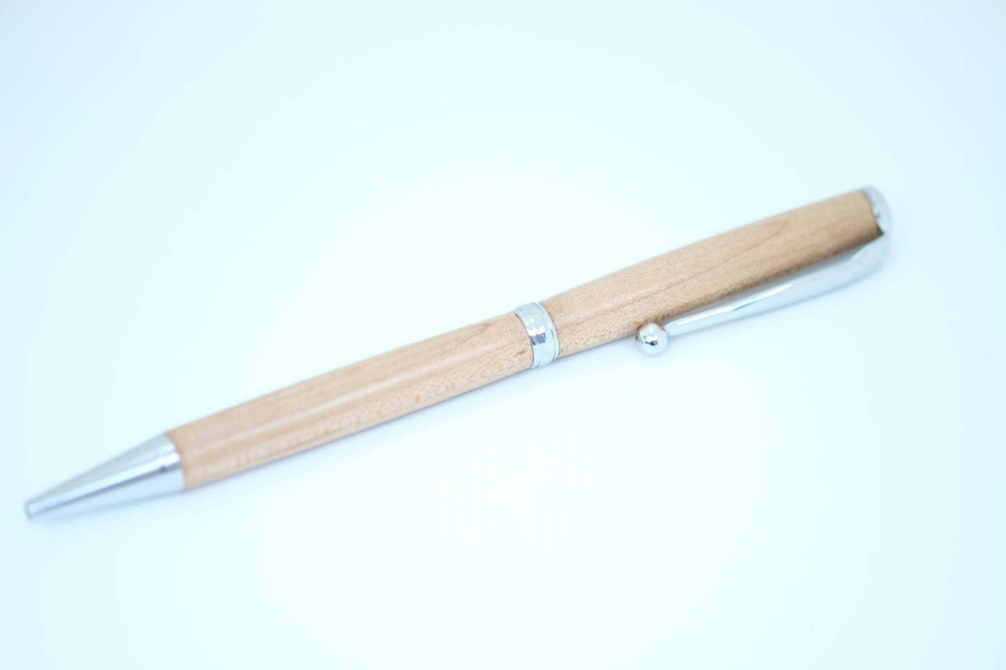 Wormy Maple Fancy Slimline Chrome Pen