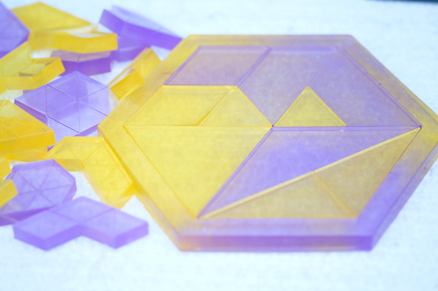 Brain Teaser/Puzzle (hex shaped base)